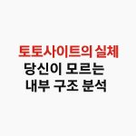 토토사이트의 실체, 당신이 모르는 내부 구조 분석
